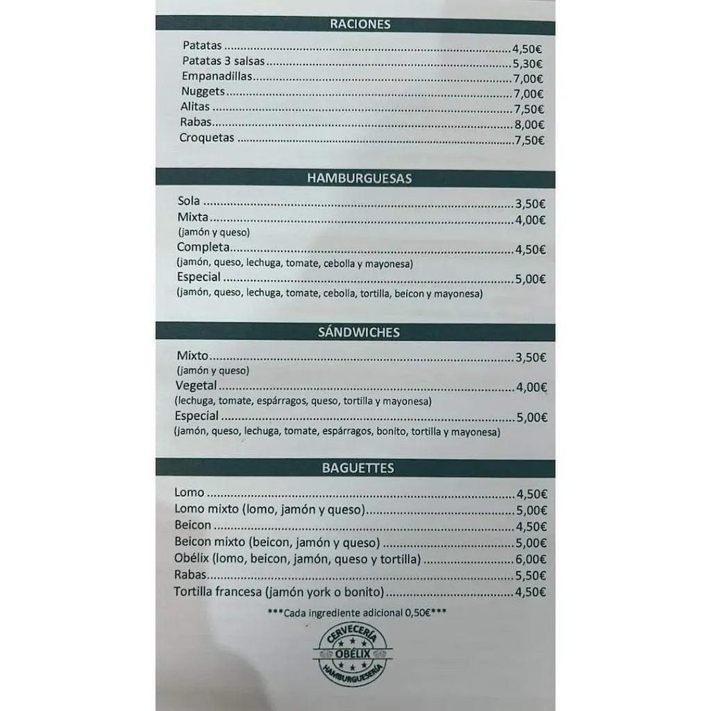 Menu_Cervecería y Hamburguesería Obélix_Corrales de Buelna Los_image_1