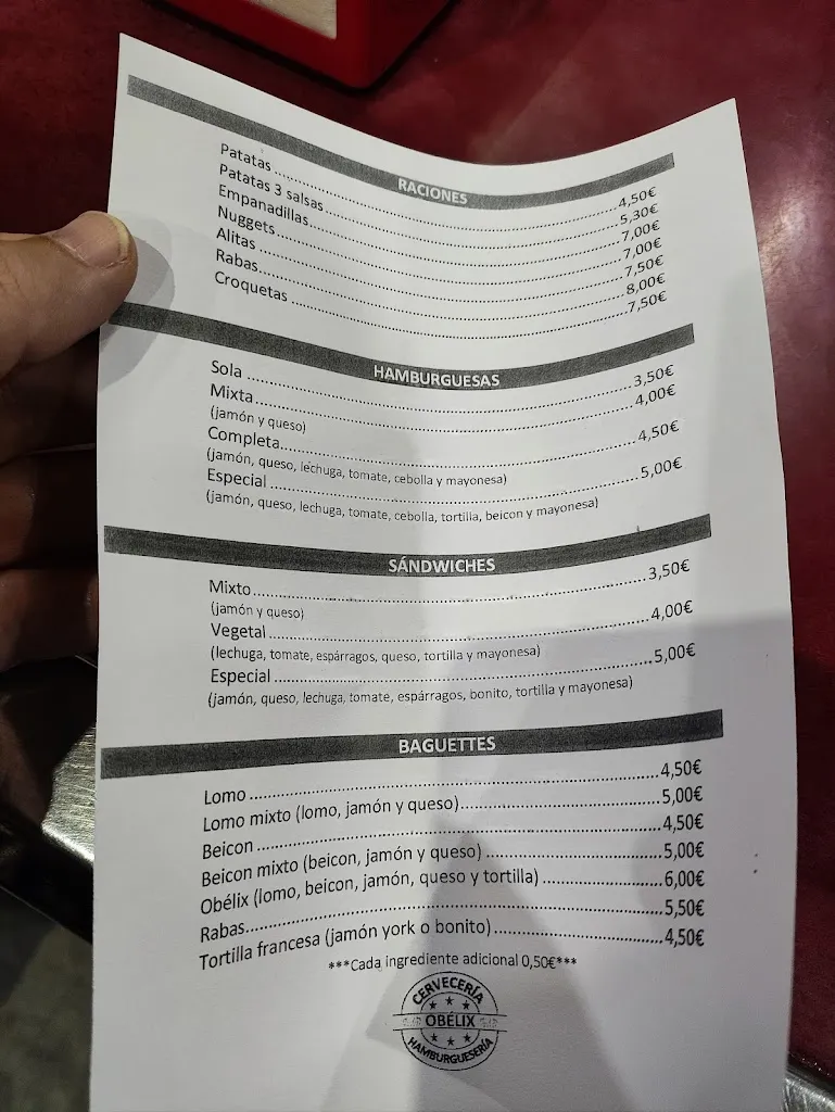 Menu_Cervecería y Hamburguesería Obélix_Corrales de Buelna Los_image_2