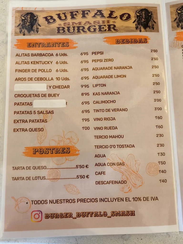 Menu_Buffalo Burger_Corrales de Buelna Los_immagine_2