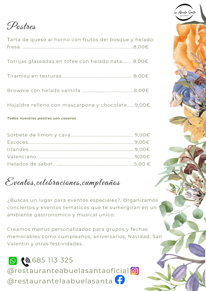 Menü_La Abuela Santa - Centro Islares_Guriezo_Bild_4