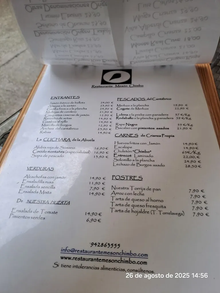 Menu_Mesón Chimbo_Guriezo_image_1