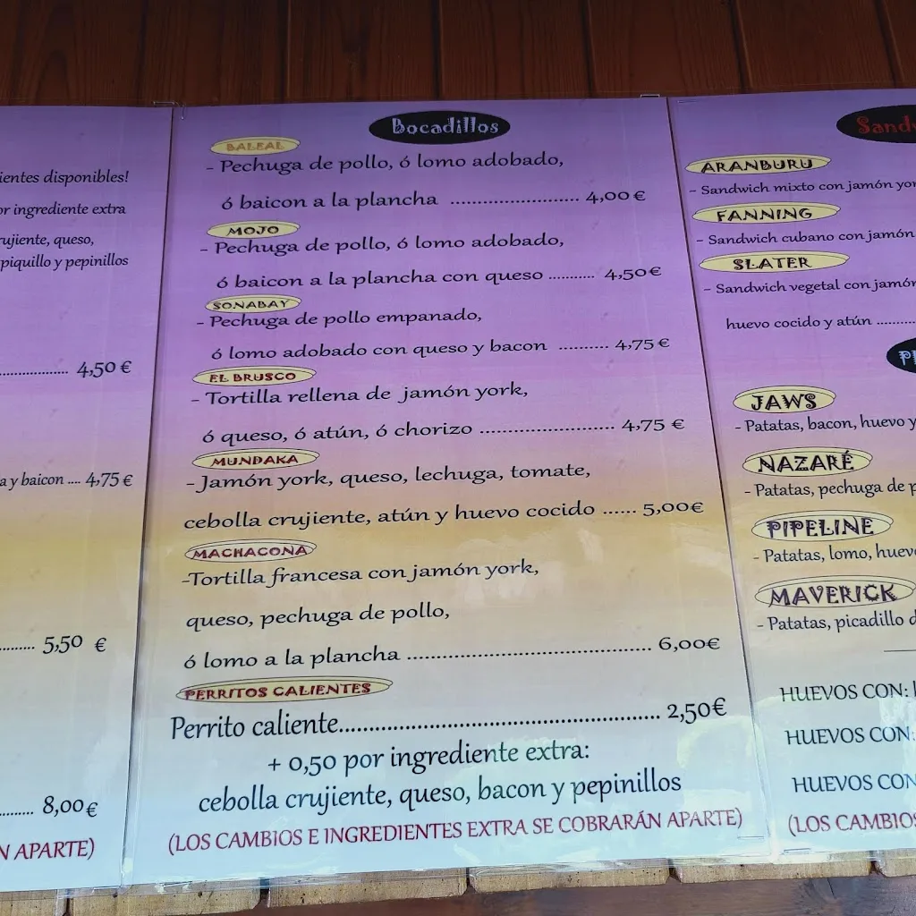 Menu_Bar restaurante EL CHIRINGUITO de Oriñon_Guriezo_immagine_3