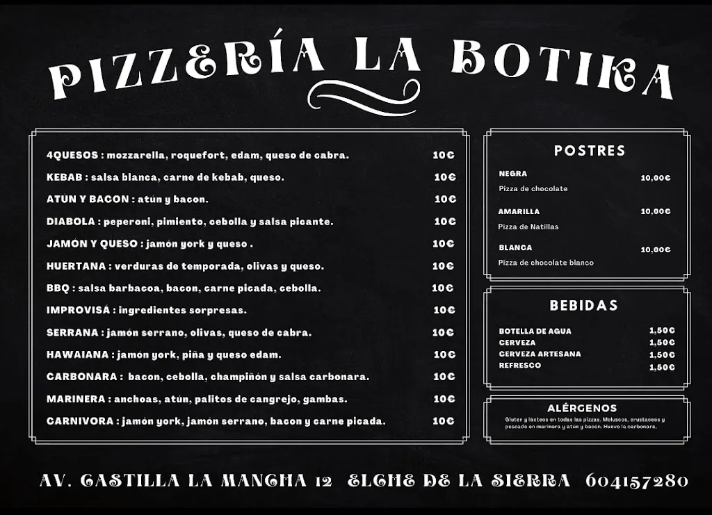 Menu_Pizzería la Botika_Elche de la Sierra_image_1