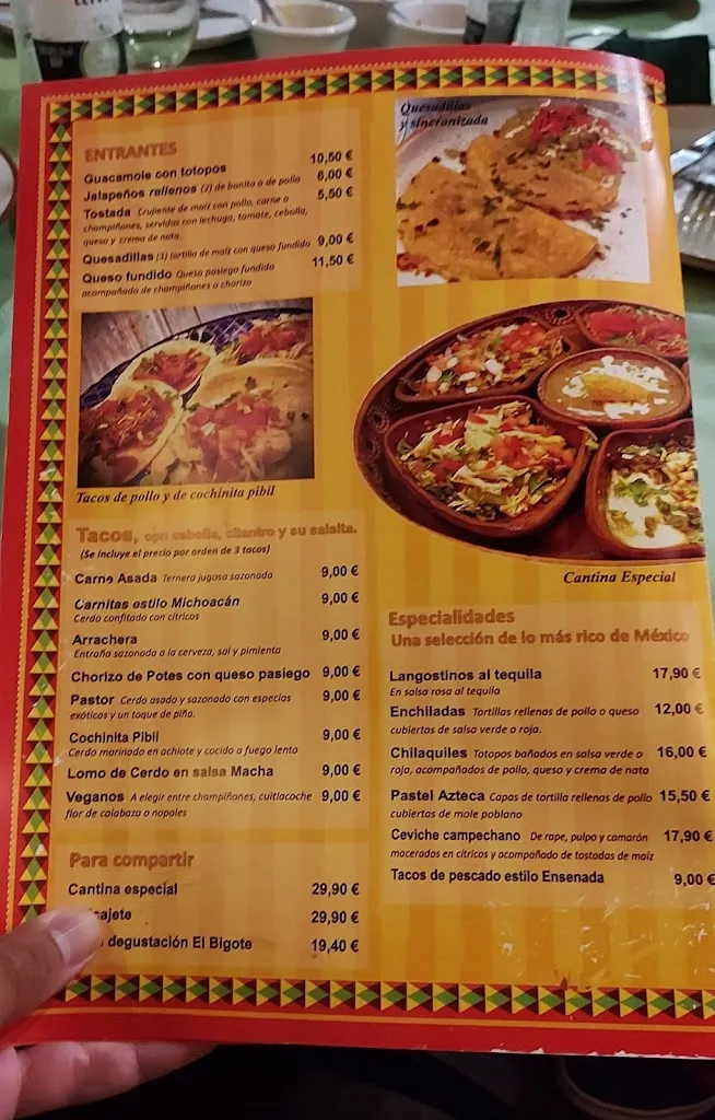 Menu_El Bigote Mexicano_Liérganes_immagine_2