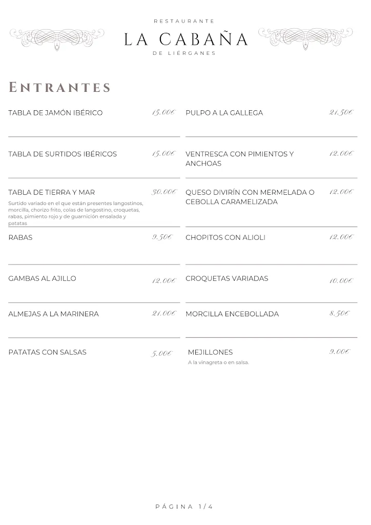 Menu_La Cabaña de Liérganes_Liérganes_image_1