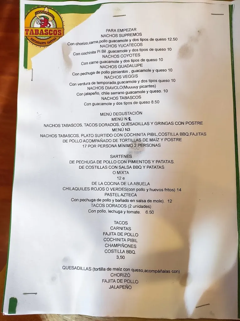 Menu_Tabascos Cantina Mexicana_Liérganes_image_2