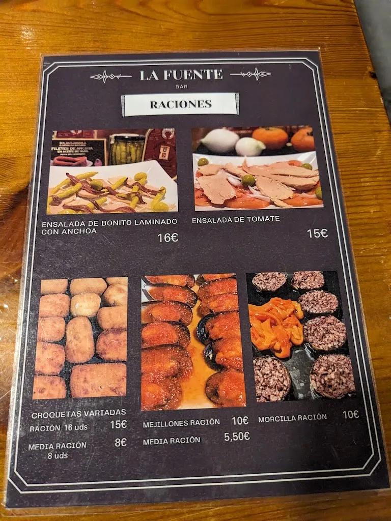 Menu_Bar La Fuente_Castro-Urdiales_image_3