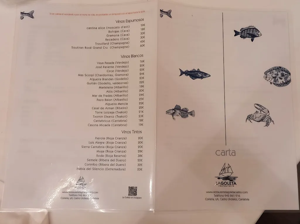 Menü_La Goleta_Castro-Urdiales_Bild_2