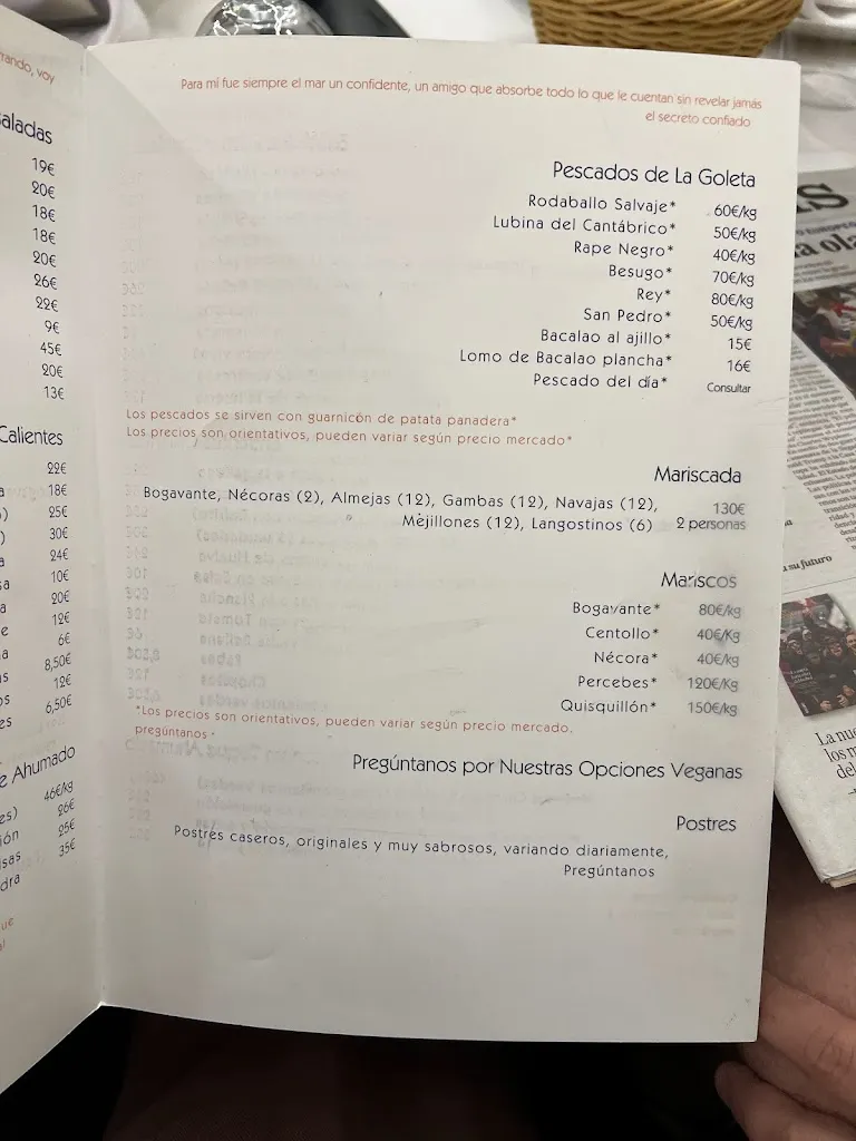 Menü_La Goleta_Castro-Urdiales_Bild_4