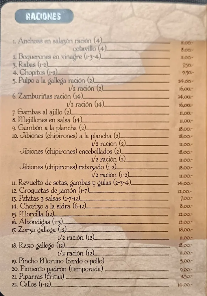 Menu_Bar Muro's_Castro-Urdiales_image_1