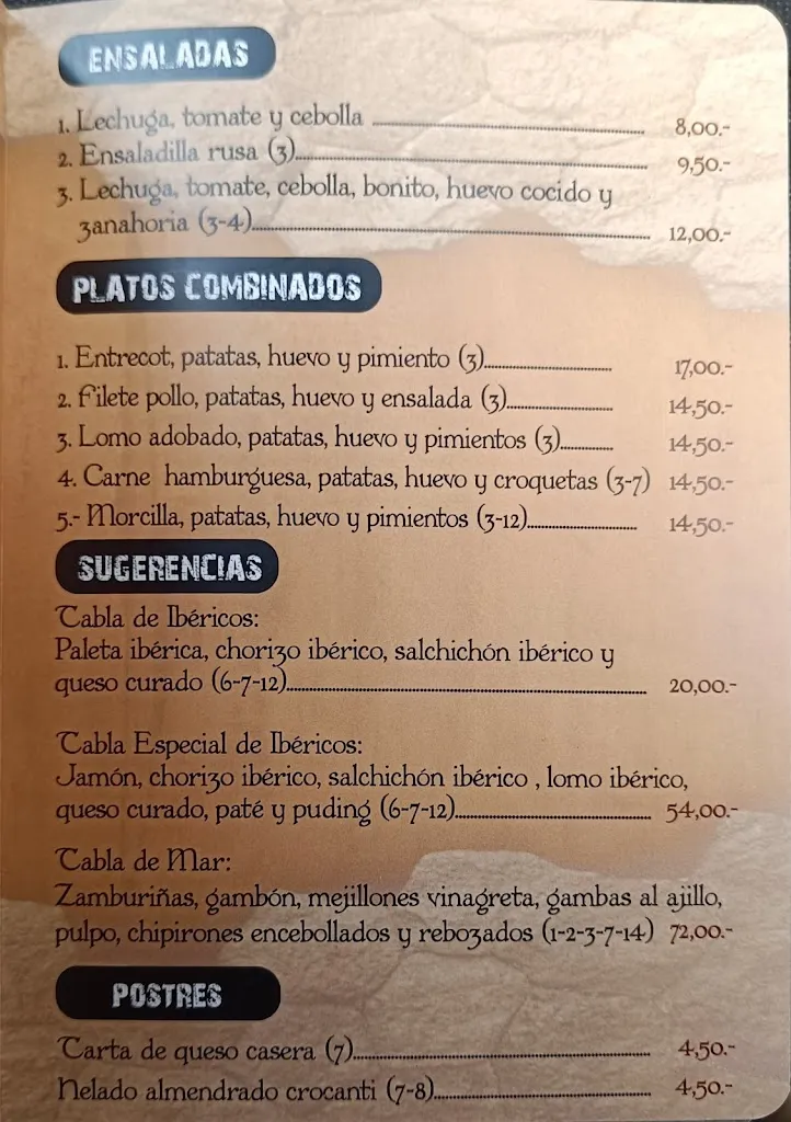 Menu_Bar Muro's_Castro-Urdiales_image_2
