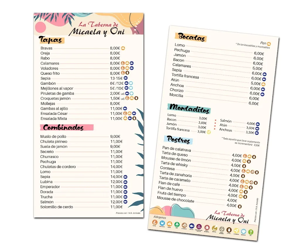 Menu_La Taberna de Micaela y Oni_Fuentealbilla_image_1