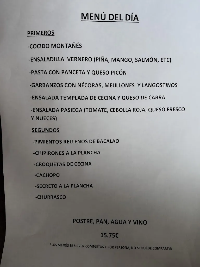 Menu_Restaurante Casa Venero_Penagos_immagine_1