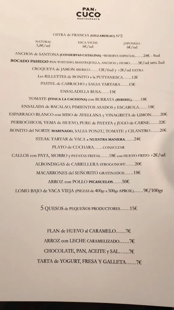 Menu_Restaurante Pan de Cuco_Marina de Cudeyo_image_1