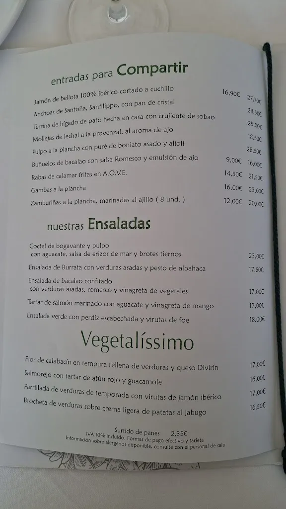 Menü_Restaurante El Jardín_Puente Viesgo_Bild_1