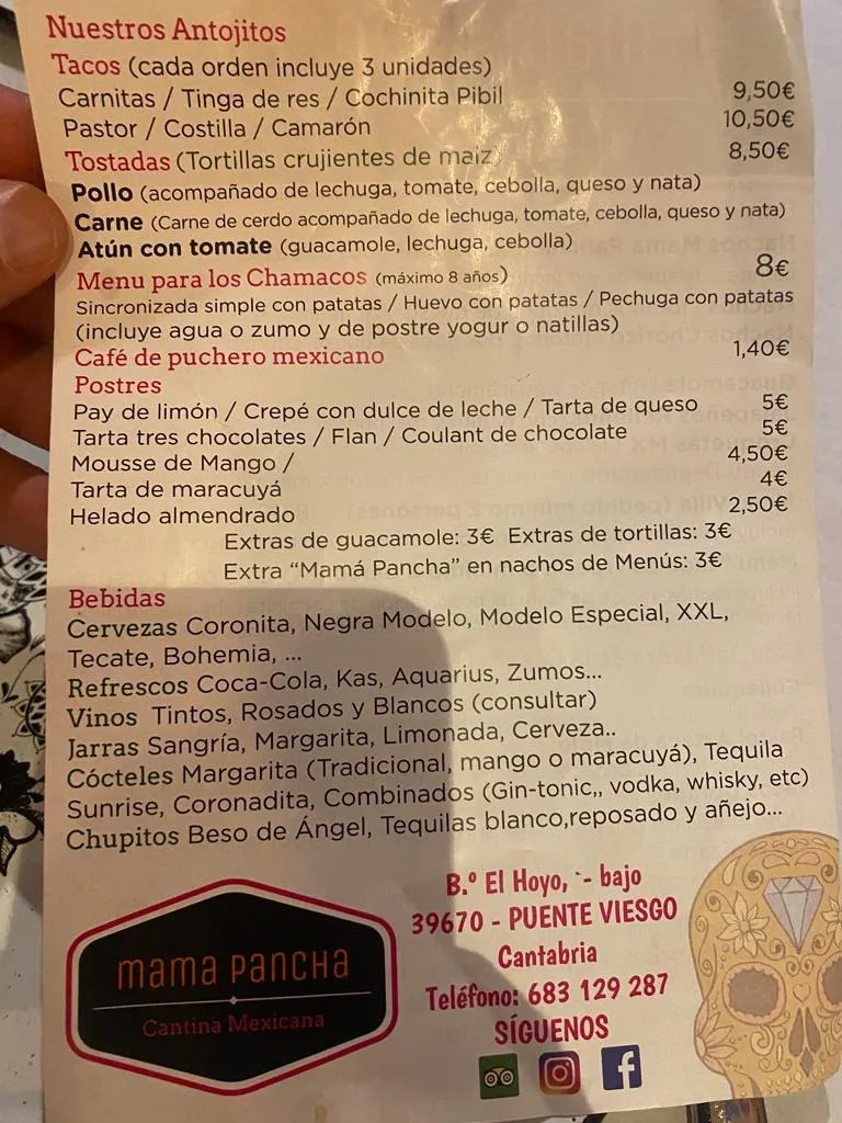 Menu_Mama Pancha Cantina Mexicana_Puente Viesgo_image_3