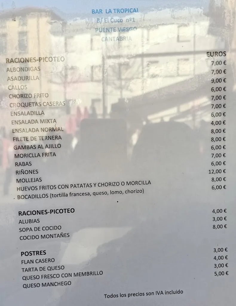 Menu_La Tropical_Puente Viesgo_image_3