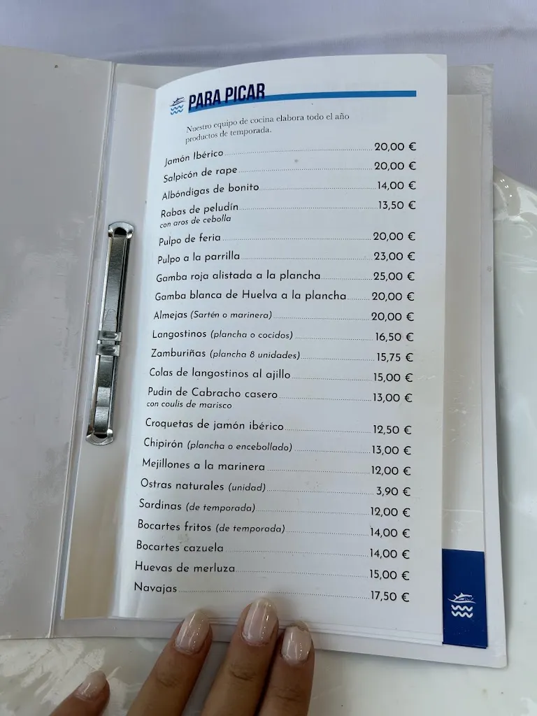 Menu_Marisquería Santander La Chulilla_Provincia de Cantabria_image_2