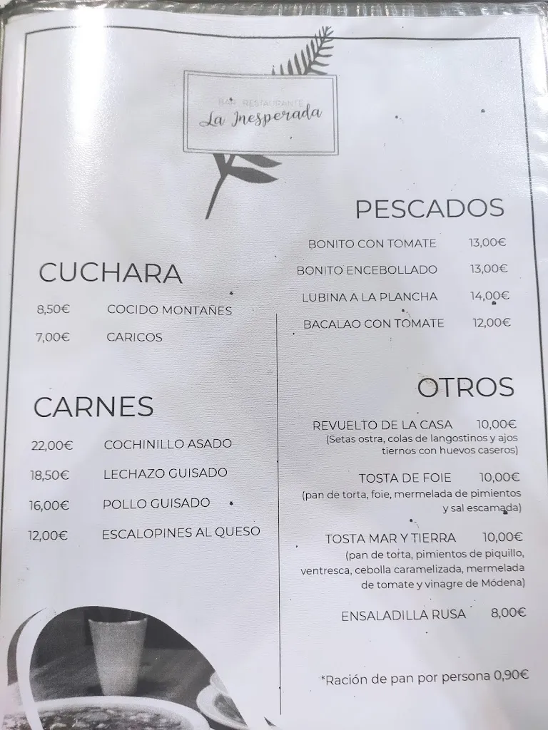Menu_La Inesperada_Provincia de Cantabria_image_1