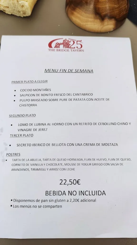 Menu_The Bridge Tavern 