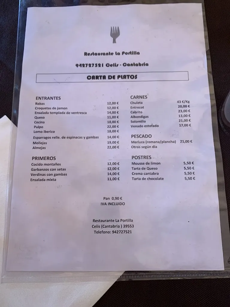 Menu_Restaurante La Portilla_Rionansa_image_3