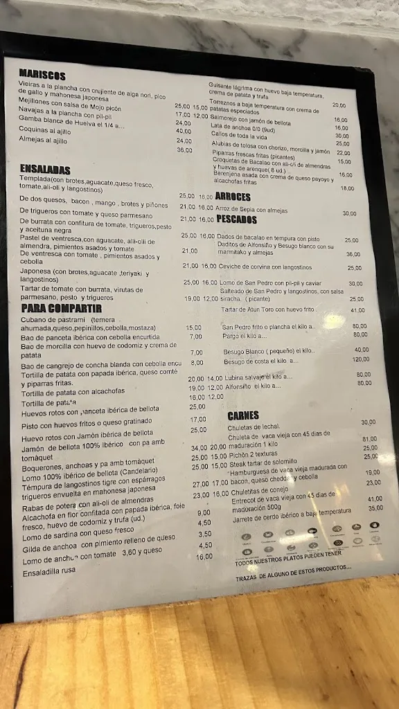 Menu_Taberna Laredo_Laredo_image_3