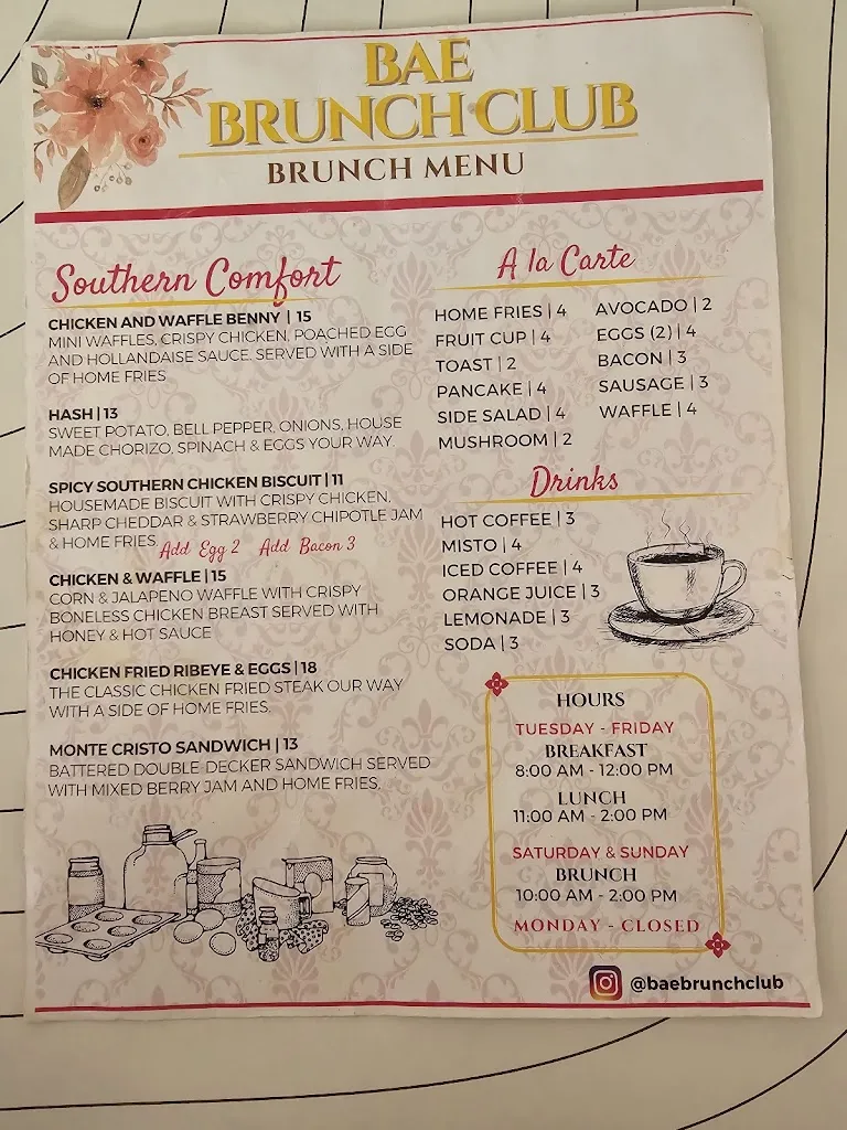 Menu_BAE Brunch Club_Laredo_immagine_1