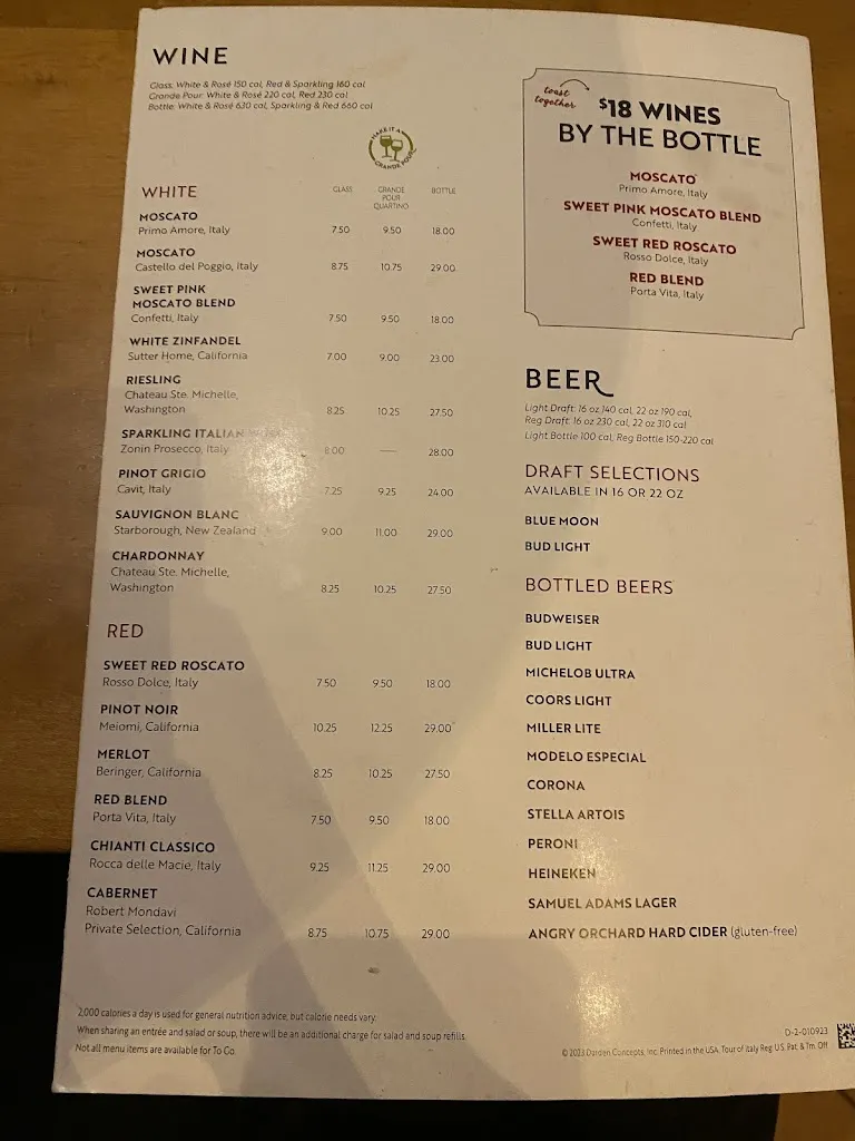 Menu_Olive Garden Italian Restaurant_Laredo_image_4