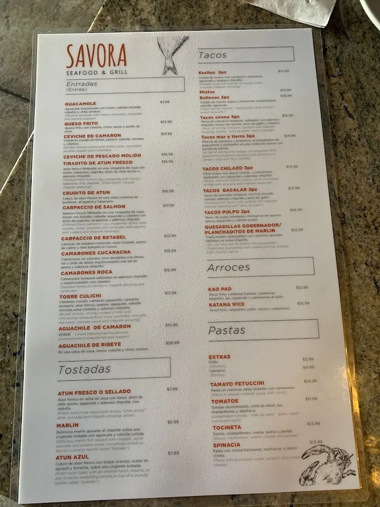 Menu_Savora Seafood &Grill_Laredo_immagine_4