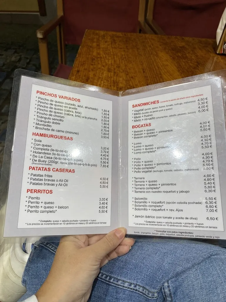 Menu_Bocateria La Cabaña_Laredo_image_1