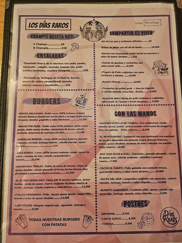 Menu_Bar Los Días Raros_Laredo_image_1