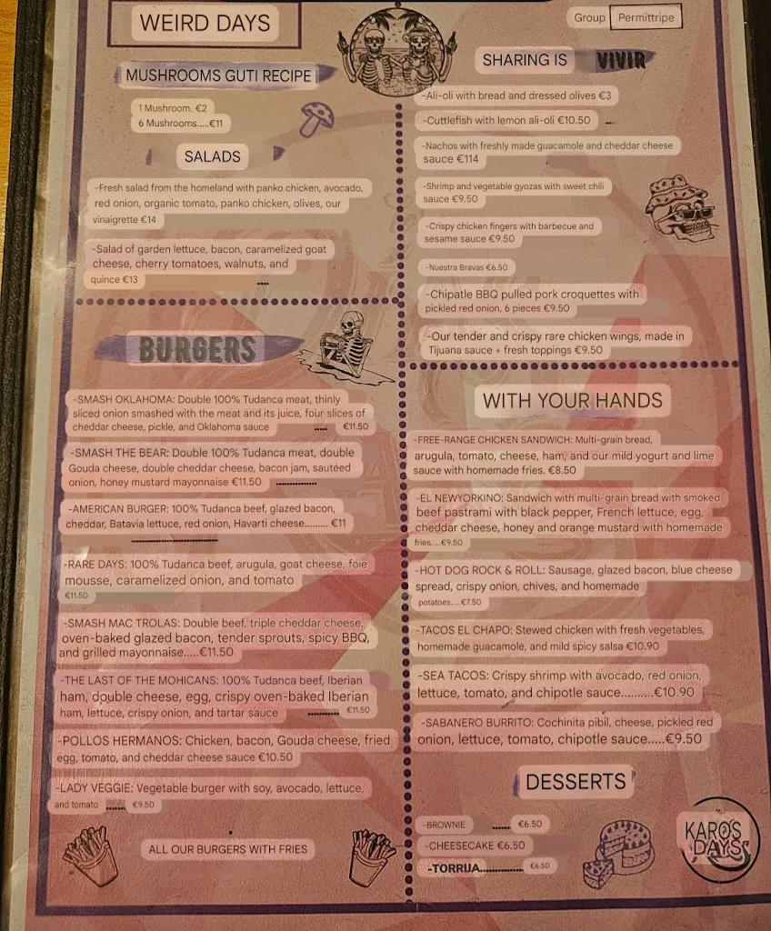 Menu_Bar Los Días Raros_Laredo_image_2