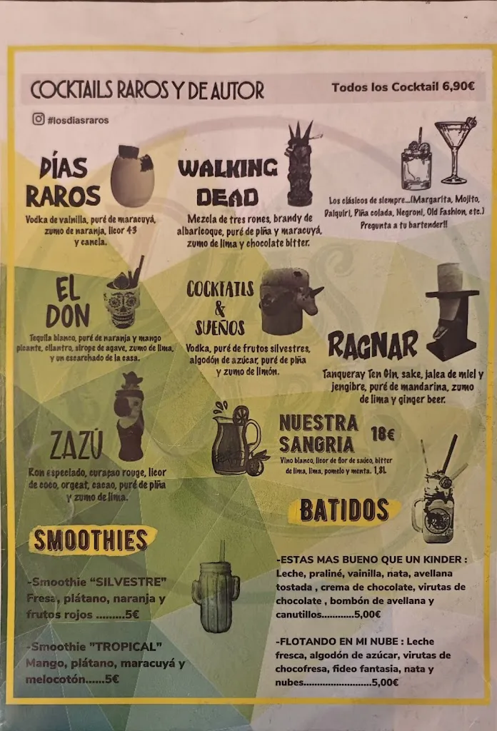 Menu_Bar Los Días Raros_Laredo_image_3