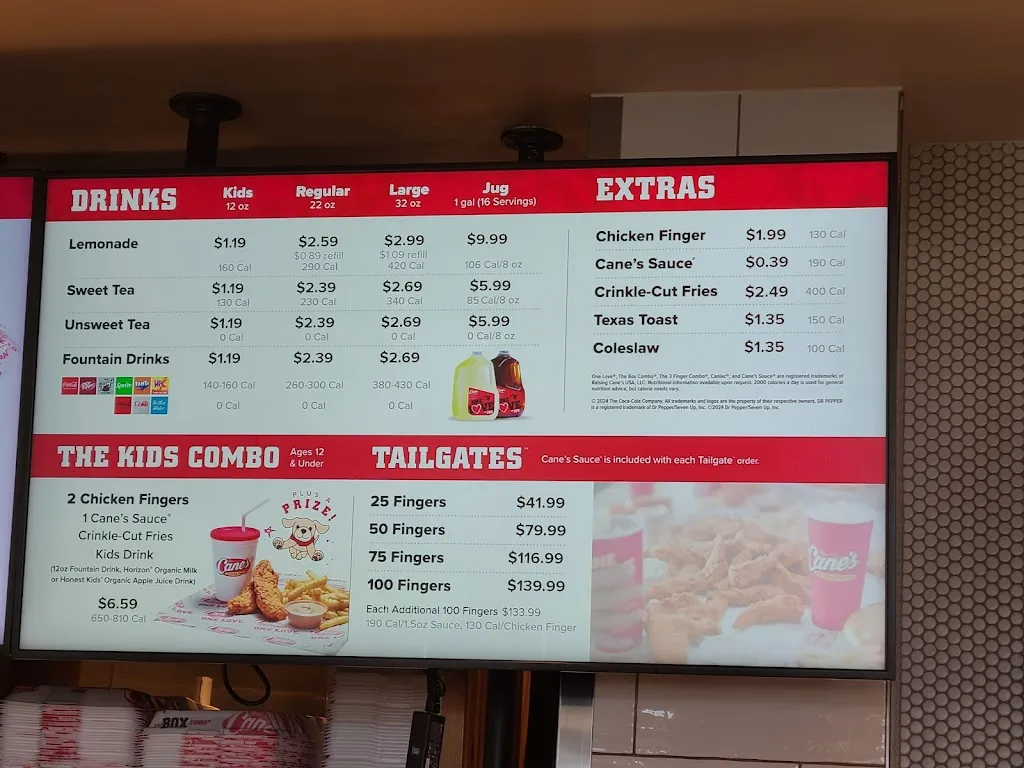 Menu_Raising Cane's Chicken Fingers_Laredo_image_1