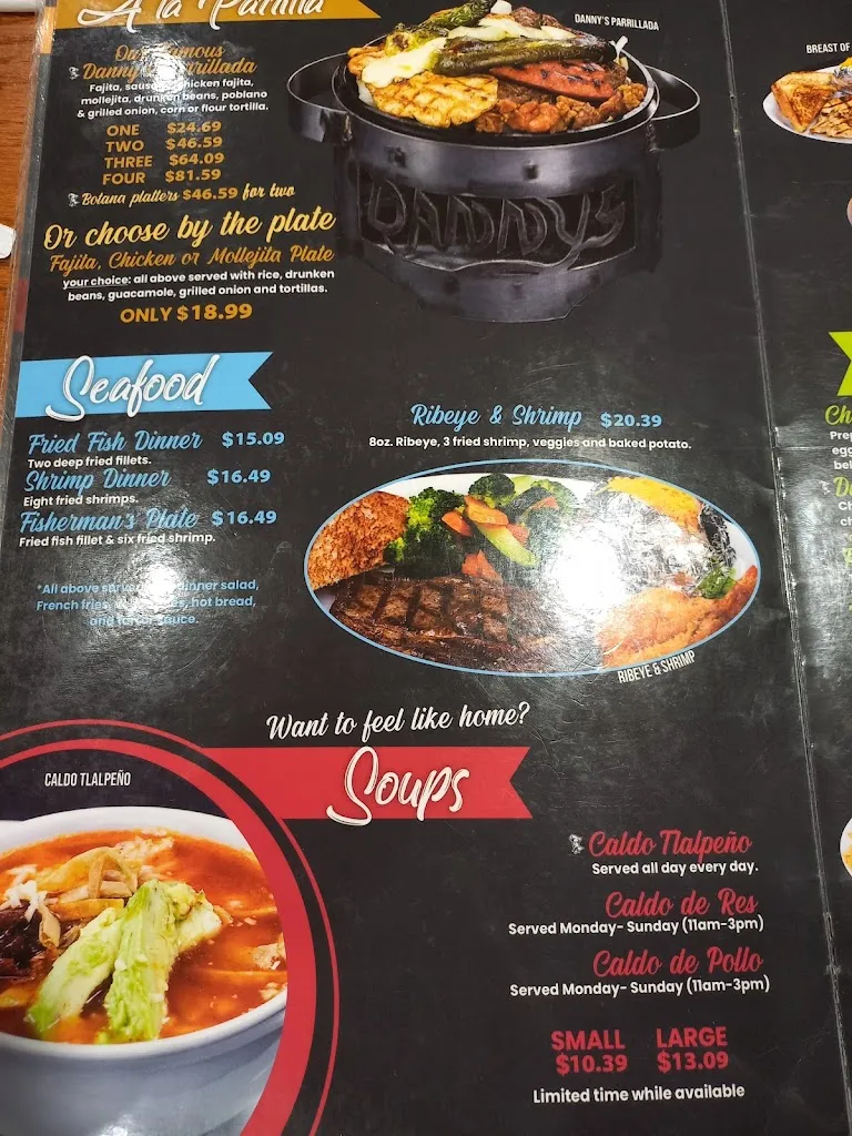 Menu_Danny's Restaurant_Laredo_image_2