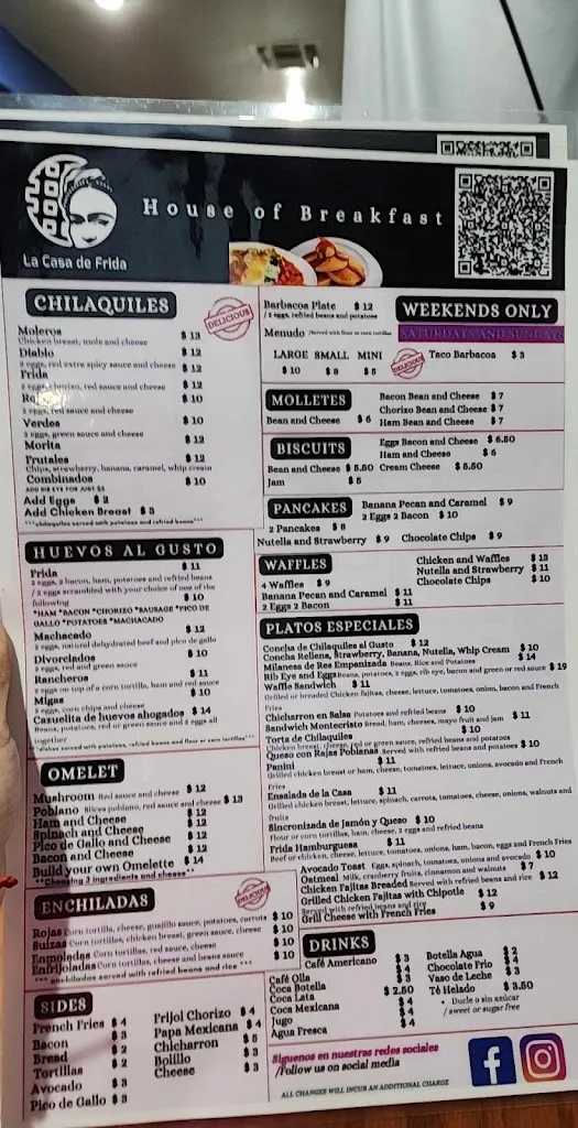 Menu_La Casa De Frida - House of Breakfast_Laredo_image_3