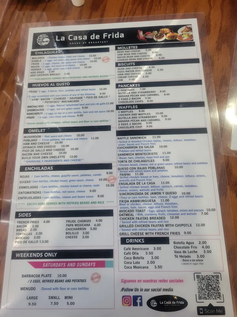 Menu_La Casa De Frida - House of Breakfast_Laredo_image_4