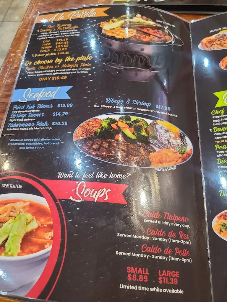 Menu_Danny's Restaurant_Laredo_image_3