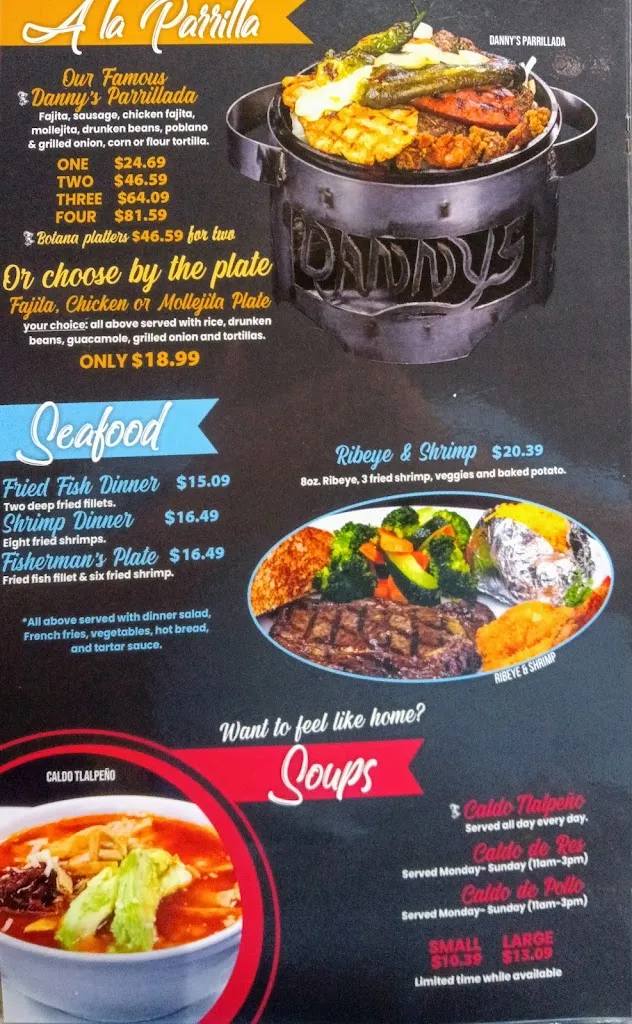 Menu_Danny's Restaurant_Laredo_image_4
