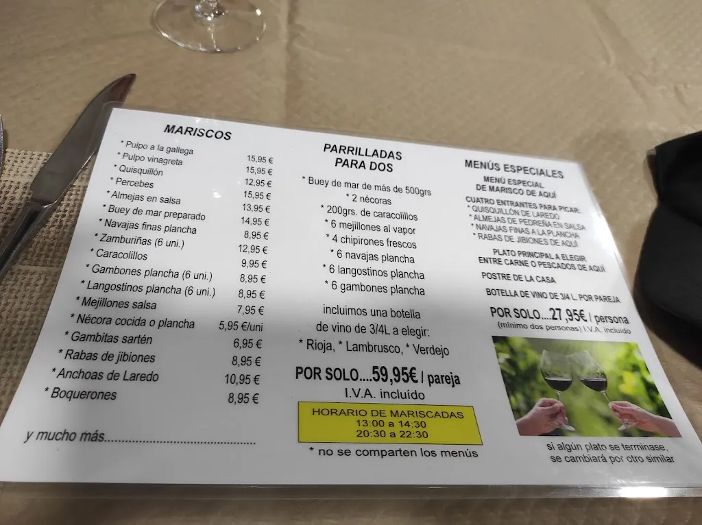 Menu_Restaurante-Marisquería La Viña_Laredo_image_2