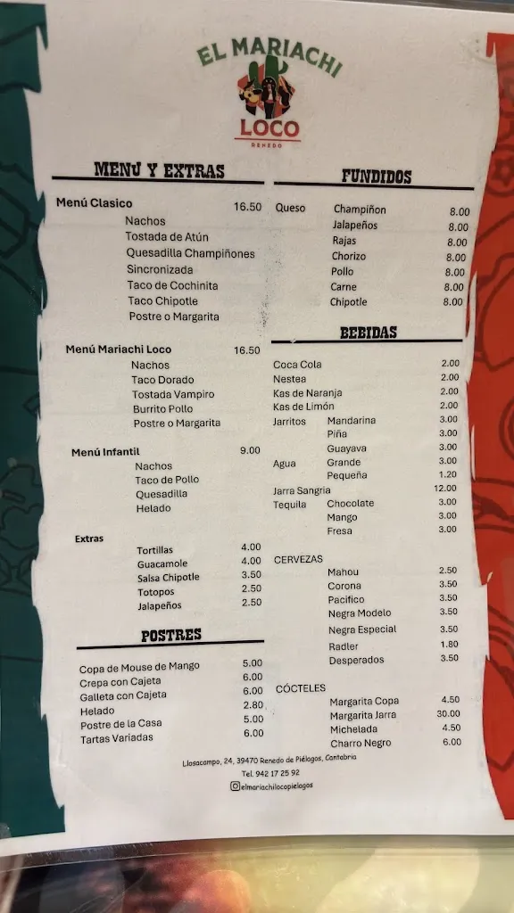Menu_El Mariachi Loco_Piélagos_image_1