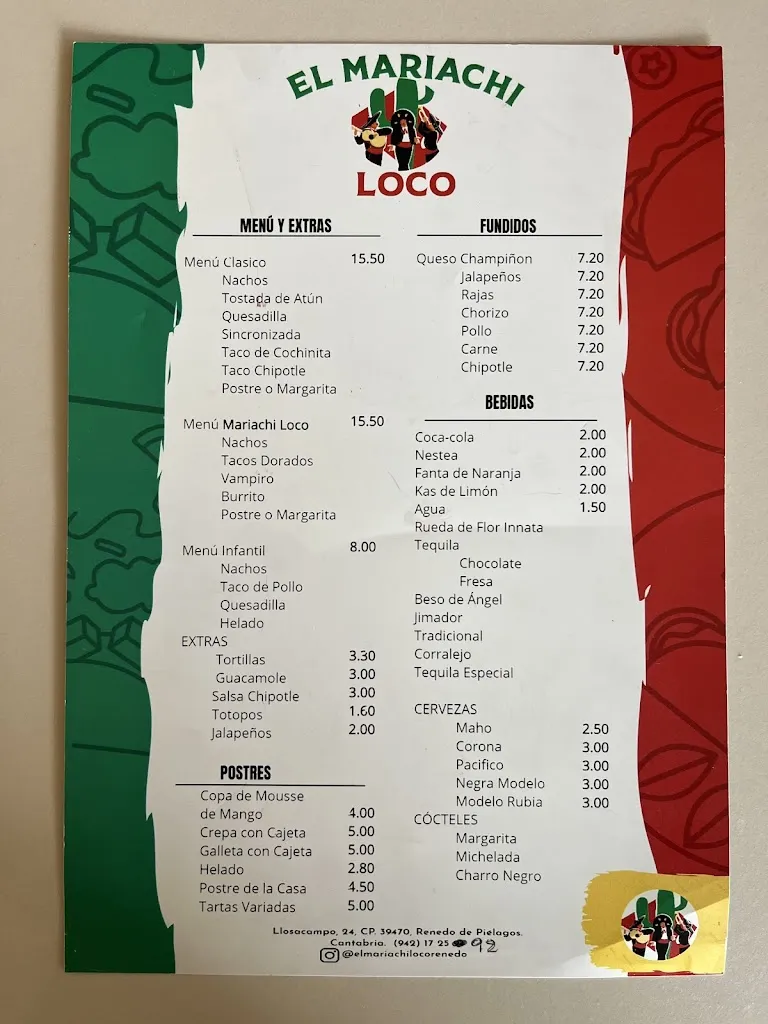 Menu_El Mariachi Loco_Piélagos_image_4
