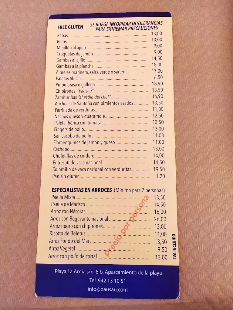 Menu_Restaurante Pausau_Piélagos_immagine_3