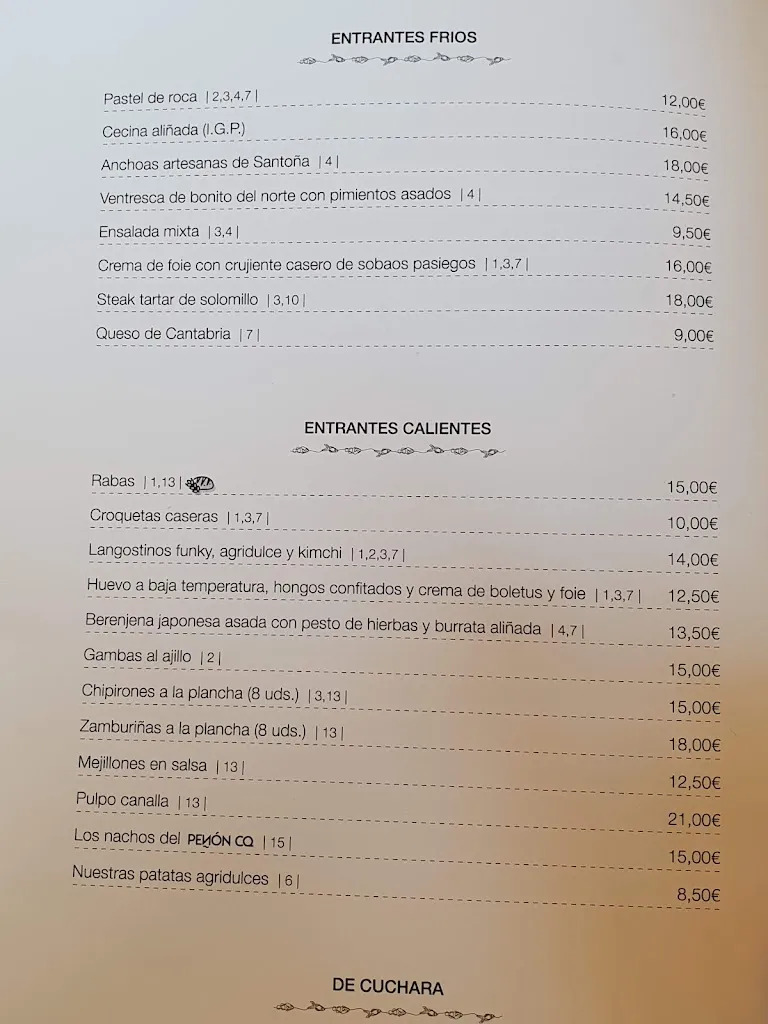 Menu_Peñón Costa Quebrada_Piélagos_image_3