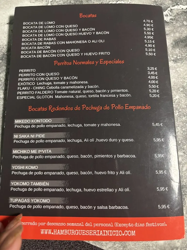 Menu_Hamburguesería Inicio_Piélagos_image_1