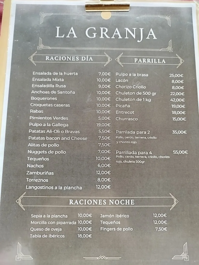 Menu_Restaurante La Granja_San Miguel de Meruelo_image_1