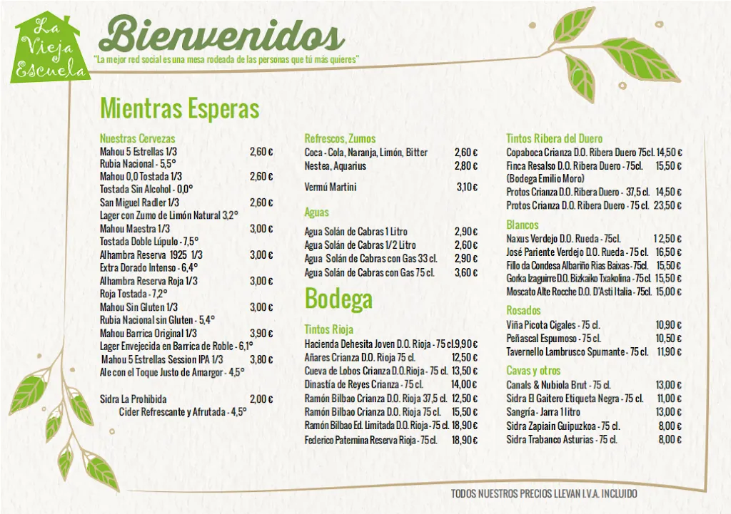 Menu_Restaurante La Vieja Escuela_San Roque de Riomiera_image_2