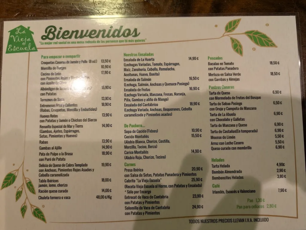 Menu_Restaurante La Vieja Escuela_San Roque de Riomiera_image_4