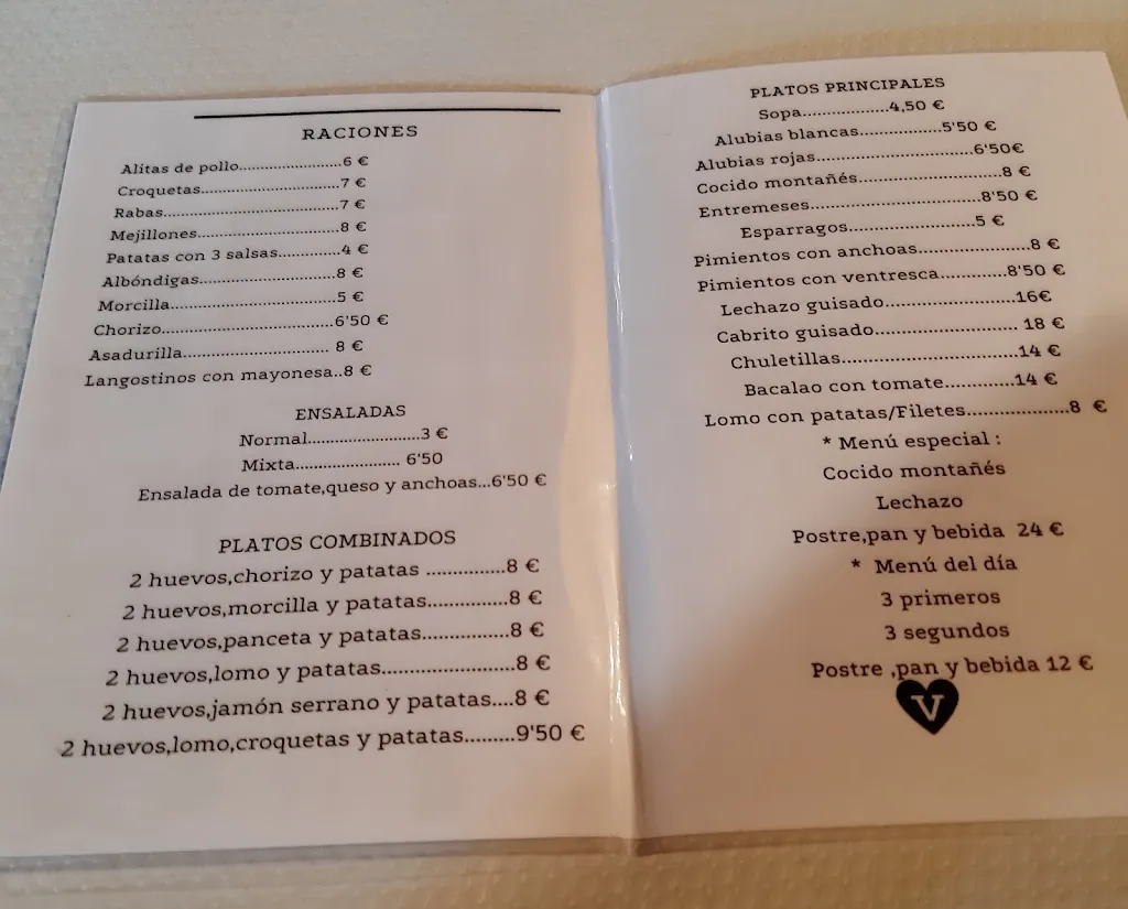 Menu_Restaurante Casa Vicente_San Roque de Riomiera_image_2