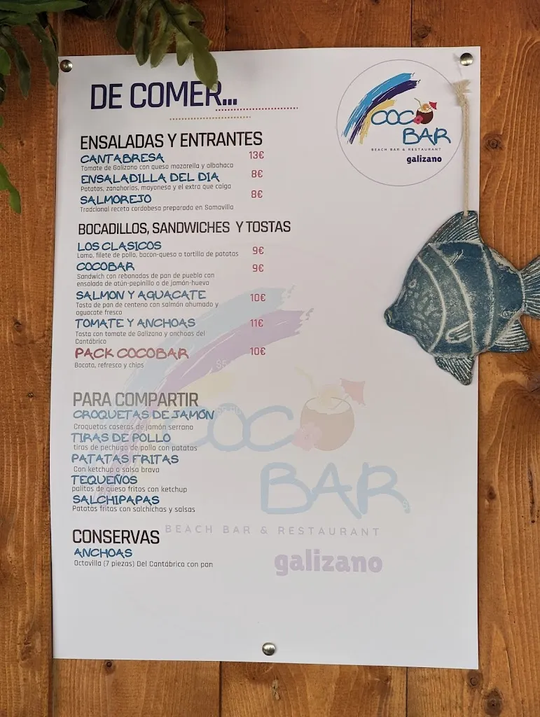 Menu_CocoBar Galizano Chiringuito playa Galizano_Ribamontán al Mar_image_1